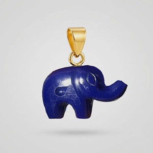 Pendentif Éléphant en Œil de Tigre Naturel Sculpté à la Main, Breloque Animale en Pierre Précieuse Plaqué Or, Bijou Cristal de Guérison, Collier Totem Éléphant - Product Image 4