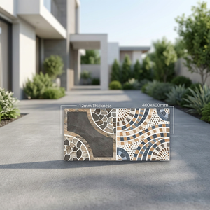 400x400mm Non-Slip Porcelain Heavy Duty Parking Rustic Ceramic 40x40cm Digital Interlocking Anti-Slip Flooring Tiles for Sale - Product Image 6