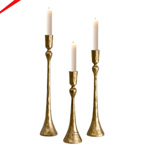 Chandelier Art Déco Moderne Doré, Support de Bougie Pilier Élégant, Centre de Table pour Décoration Festive - Product Image 3