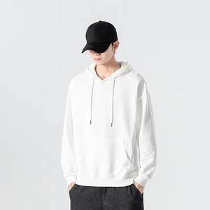 Alta calidad OEM ODM personalizado precio al por mayor de gran tamaño Sudadera con capucha de lana gruesa caída del hombro liso en blanco personalizado hombres Sudadera con capucha - Product Image 6