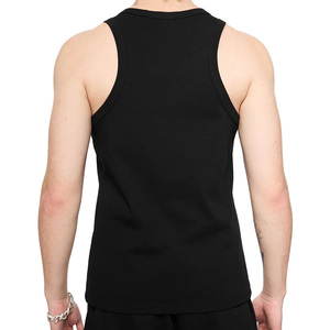 <b>Men</b> Black Sleeveless Tank Top Crew Neck Plain Cotton Muscle Fit Undershirt All Seasons Athletic Wear and reasonable prices - Product Image 2