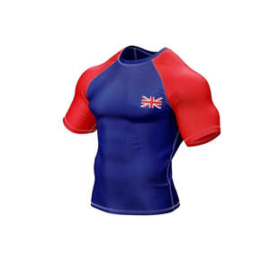 Custom High Quality Mens BJJ Rashguards Sets Breathable 100% Polyester Full <b>Sleeve</b> Solid Pattern V-neck Quick Dry OEM Customized - Product Image 6