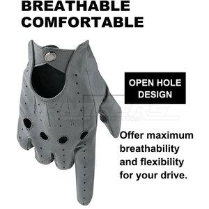 Gants de conduite sur mesure en cuir de haute qualité pour hommes, vente en gros - Product Image 3