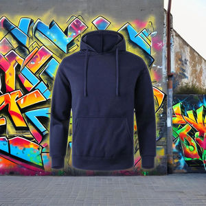 Sudadera con capucha de algodón grueso para hombre, personalizada con bordado, estilo oversize, transpirable, con estampado de anime, de forro polar grueso, lavada. - Product Image 4