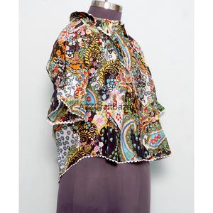 เสื้อถักมือทำจากผ้าฝ้าย 100% สำหรับผู้หญิง สไตล์ลำลอง ใส่ทำงานได้ ระบายอากาศดี แขนยาวแบบมินิ คอกลม พิมพ์ลายดอกไม้ ทันสมัย ทรงหลวม น่ารัก - Product Image 4