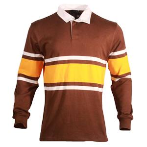 Maillot de rugby rayé respirant à coupe classique pour homme, manches longues, pour polo - Product Image 1