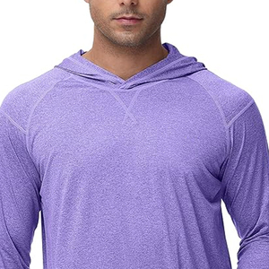 Sudadera con Capucha Morada de Manga Larga para Hombre, Protección Solar UPF 50, Impermeable, de Secado Rápido, de Poliéster, para Pesca, con Estampado, para Adultos - Product Image 4