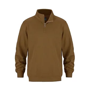 High Quality Custom Logo 1/4 <b>Zip</b> Pullover Men's Sweatshirt Embroidered Half-<b>Zip</b> Hoodie Print Casual Quarter <b>Zip</b> Fleece - Product Image 2