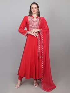 Style de mode traditionnel, tenue moderne pour femmes, robe longue Chudidar avec dupatta, look luxueux et glamour - Product Image 6