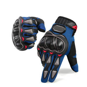 Gants en cuir pour hommes, gants de moto antidérapants, respirants, durables, équipement pour hommes, gants de moto - Product Image 1