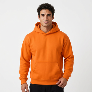 Oversized 350-550 Gsm 100% Cotton Plain Fleece Breathable Eco-Friendly Anti-Wrinkle Customized Brand Vacation <b>Hoodie</b> Men - Product Image 1