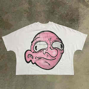 OEM Summer Wholesale Rate Oversized Crop T-shirt court à col ras du cou, poids lourd, coupe carrée, pour hommes à vendre, design et logo personnalisés - Product Image 2