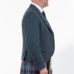 Veste écossaise bleue à motif Argyle avec gilet, haute qualité, prix bas, prête à être expédiée - Product Image 3