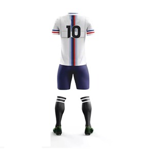Uniforme de fútbol de alta calidad, conjunto completo de camiseta y pantalones cortos, material duradero y transpirable para equipos y clubes. - Product Image 3