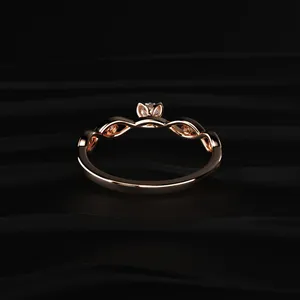 Bague en diamant à tige torsadée, diamant rond de 0,30 carat, très demandée, magique et inoubliable, pour femmes, d'Inde. - Product Image 2