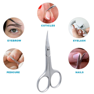 Ciseaux de beauté brodés de haute qualité, multifonctionnels, en acier inoxydable, mini, tranchants, pour droitiers, pour le maquillage et les cils - Product Image 4
