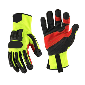 Work Safety Cheap Price Windproof Waterproof Leather <b>Touchscreen</b> Compatible Full Finger Breathable Hook Loop Closure <b>Gloves</b> - Product Image 1