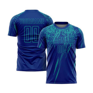 Venta al por mayor de camisetas de fútbol deportivas transpirables, personalizadas, sublimadas e impresas, producto nuevo de diseño moderno. - Product Image 1