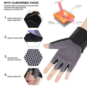 Gants d'entraînement unisexes en néoprène demi-doigts grande taille, confortables et respirants, haute qualité, vente en gros - Product Image 5