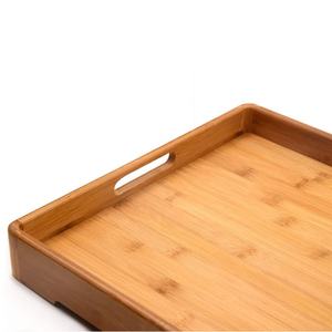 Plateau de service en bois naturel de qualité supérieure fait à la main avec poignée découpée classique taille personnalisée pour la maison Table à manger service de nourriture et décor - Product Image 5