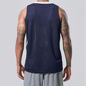 Camiseta Deportiva Personalizada para Hombre, Cuello en U, Secado Rápido, Tejido Acanalado, Corte Ajustado, Chaleco Deportivo, Venta en Línea - Product Image 5
