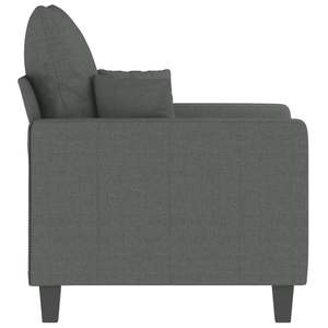 Fauteuil simple en tissu gris foncé, durable, pour salon - Product Image 4