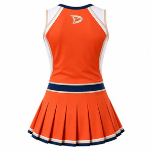 Women's Performance Cheer Outfit Two-Piece Pleated <b>Skirt</b> and Mesh Panel Top Cheerleader Uniform Custom OEM - Product Image 3