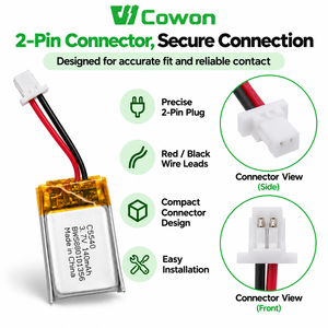 Batterie Li-polymère rechargeable Cowon 3.7V 140mAh 84479-01 86180-01 85Q98AA pour Poly <span class=keywords><strong>CS540</strong></span> CS540A - Product Image 4