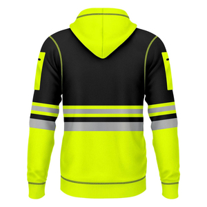 Breathable High Visibility <b>Work</b> Hoodie Reflective Safety <b>Jacket</b> for Outdoor <b>Construction</b> Workers - Product Image 5