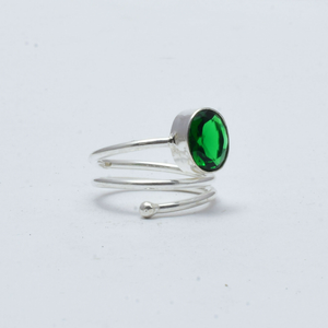 <b>Chrome</b> Diopside Silver Ring 925 Sterling Silver Green Stone Anniversary Birthday Gift Handmade Silver Ring Gemstone Jewelry Her - Product Image 4