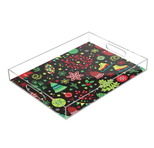 Minimalist Printed Acrylic Serving Storage Tray For <b>Coffee</b> Snacks Breakfast Vanity Organizer & Serving Platter For Homes &Hotels - Product Image 2