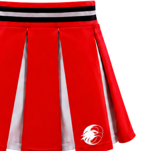 Jupe plissée rouge pour femmes, taille haute, uniforme d'équipe athlétique, performance de danse, entraînement, compétition, vêtements de sport - Product Image 4