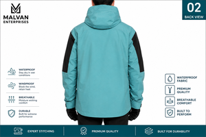 Servicio OEM: Chaqueta de Montañismo y Snowboard para Hombre, Casual, Cálida, Impermeable, Acolchada con Corduroy, Personalizada, con Cierre y Resistente al Viento - Product Image 2