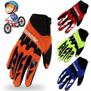 Gants de VTT haute performance pour jeunes, gants de cyclisme de course à doigts complets pour enfants, vente directe du fabricant - Product Image 1