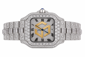 Luxury Stainless Steel Moissanite Diamond Iced Out <b>Watch</b> Men Women Fashion Wristwatch - Product Image 1