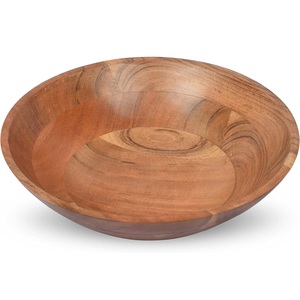 Bol en bois fait main pour servir et décorer, idéal pour les salades, les fruits, les collations et les aliments secs, écologique et réutilisable - Product Image 1