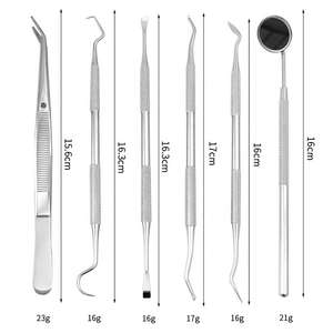 Juego de Instrumentos Profesionales de Higiene Bucal de Acero Inoxidable, Estuche con Herramientas para Limpieza Dental, Encías, Dientes, Eliminación de Sarro, Cálculos y Placa - Product Image 3