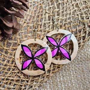 أقراط مجوهرات هاواي مخصصة للشاطئ مستديرة القرط على طراز الجزيرة الاستوائية بألوان مختلفة للنساء والفتيات - Product Image 5