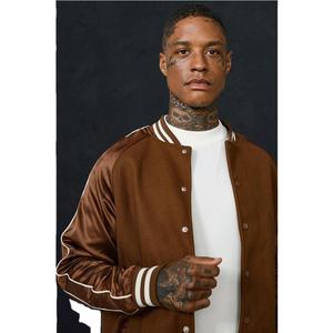 Chaqueta de chenilla personalizada para hombre, chaqueta de béisbol de manga larga con bordado de cuero, fabricante profesional - Product Image 2