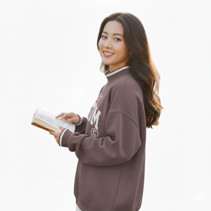 Women Oversized Mockneck Premium Winter Pullover Loose Fit Casual Long Fleece <b>Top</b> Refined Clean Finish Solid Front Sweatshirt - Product Image 6