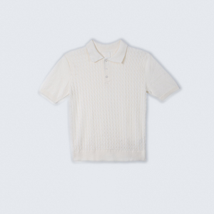 Polo en tricot anti-plis en tissu tricoté, coupe classique, ODM & OEM, 100% acrylique, tricot torsadé, côtelé, manches courtes, fabriqué au Vietnam - Product Image 5