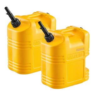 Réservoir de carburant portable de 5 gallons avec échelle graduée transparente, bec verseur, débit maximal de 15 L/min, conception anti-fuite sécurisée, bouteilles de gaz plates - Product Image 1