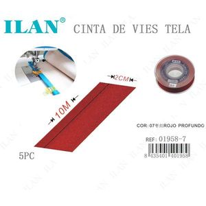 Nastro in tessuto prepiegato 2 cm x 10 m colore marrone per rifiniture da cucito - Product Image 1