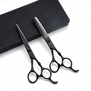 Premium Black Hair Cutting Scissors <b>Set</b> 6 Inch Stainless Steel <b>Barber</b> Shears with Sharp Tips and Custom Branding - Product Image 4