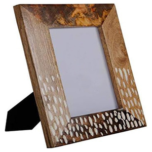 Hot bán xoài gỗ hình ảnh khung thủ công Tabletop khung ảnh với Glass Front 5x "tự nhiên bằng gỗ Wall Mount trang trí - Product Image 1