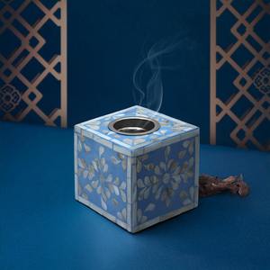 Mabkhara artisanale haut de gamme en os incrusté de nacre, brûleur d'encens - Product Image 5