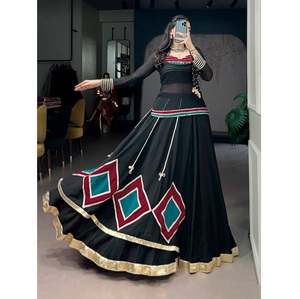 Conjunto de Lehenga Choli de Algodón de Alta Calidad para Navratri, Diseño Gujarati, Chaniya Choli, Precio al por Mayor, Ropa para Exportación - Product Image 1