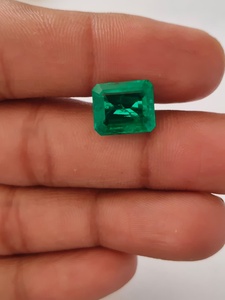 พลอยมรกตสีเขียวทรงแปดเหลี่ยมเจียระไนด้วยมือจากดีไซเนอร์ แท้ 100% สำหรับใช้ทำเครื่องประดับชั้นดี - Product Image 2