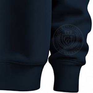 High Quality <b>Navy</b> Blue Men's <b>Women's</b> Crewneck Street Wear Sweatshirt Drop Shoulder Pullover Embroidered Greek Letter Custom Logo - Product Image 5