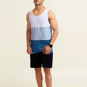 Camiseta sin mangas de punto de poliéster/algodón al por mayor para gimnasio y fitness, transpirable, estilo urbano, MOQ bajo, camisetas sin mangas para hombre - Product Image 1